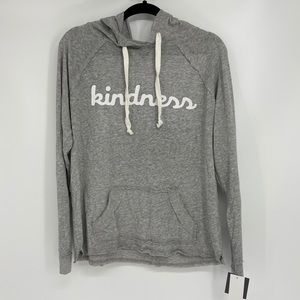 GRAYSON THREADS KINDNESS GRAY GRAPHIC HOODIE LARGE